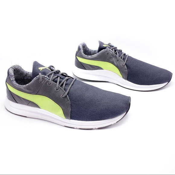 ⬇️ NWOB Puma 12 Gray Green Textile Sneakers - Picture 4 of 8